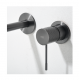 Μπαταρία Νιπτήρος Εντοιχιζόμενη IMEX GENOVA BLACK GUN METAL GLG053/BGM Ανθρακί
